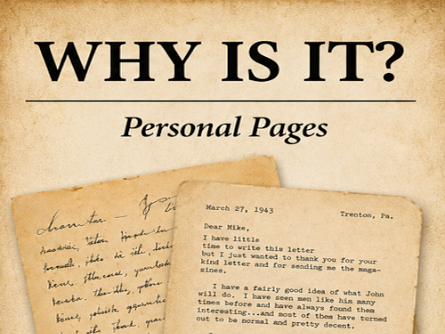 Personal Papers This section brings together letters, manuscripts, notes, unpublished projects, and other documents preserved among...