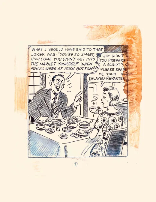 Conversation at a dinner table