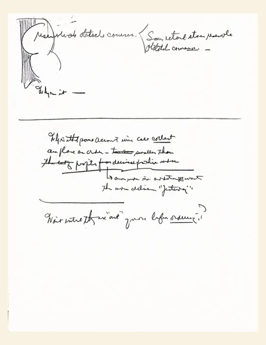 Handwritten observations
