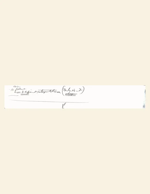 Handwritten paper strip